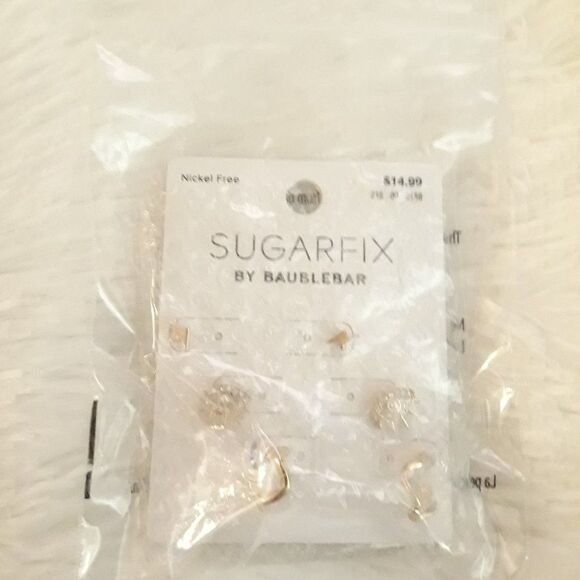 COPY - SUGAR FIX "3 Pair Micro Stud Earring Set" (Gold) ~ NEW!!! - Picture 3 of 5